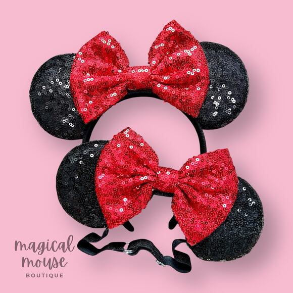 Classic Minnie Mouse Mommy & Me Ears | Disney-Inspired Mouse Ears Headband Set - Picture 1 of 11